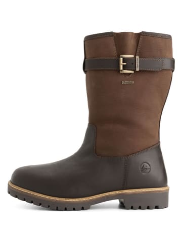 TRAVELIN' Leren boots "Aremark" bruin/lichtbruin