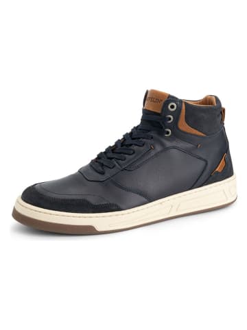 TRAVELIN' Leren sneakers "Durham" donkerblauw