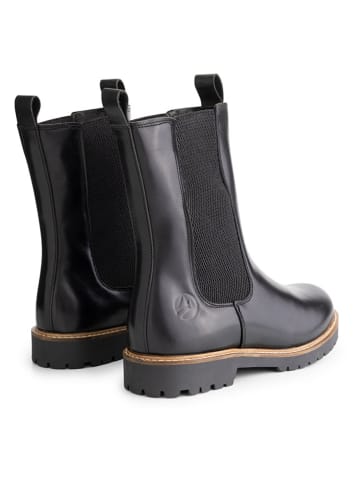 TRAVELIN' Leren chelseaboots "Forsand" zwart