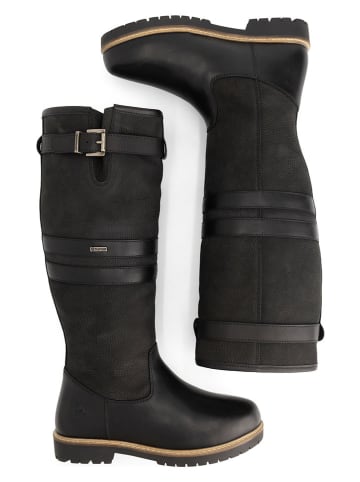 TRAVELIN' Skórzane kozaki "Frederikstad" w kolorze czarnym