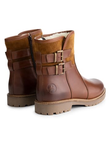 TRAVELIN' Leder-Boots "Hestnes" in Hellbraun