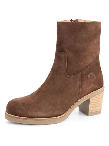 TRAVELIN' Skórzane botki "Indre" w kolorze jasnobrązowym