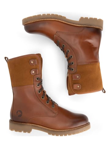TRAVELIN' Leren boots lichtbruin