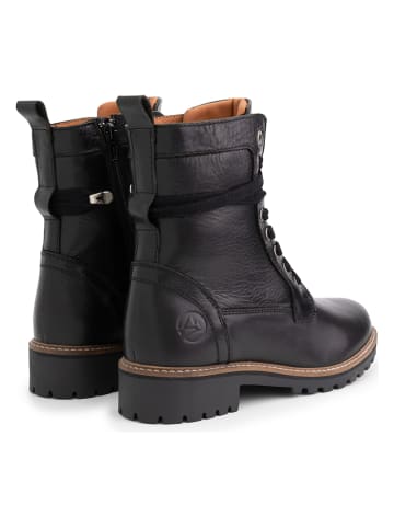 TRAVELIN' Skórzane botki "Kvinlog" w kolorze czarnym
