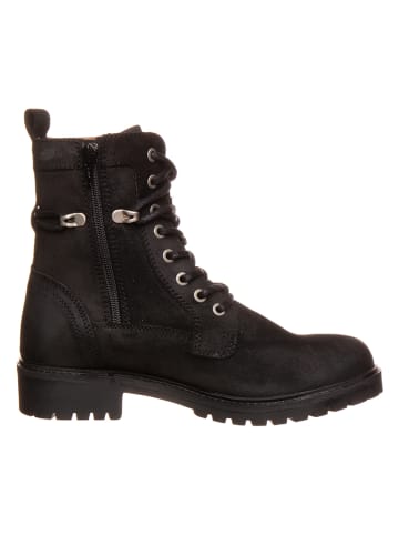 TRAVELIN' Leren boots zwart
