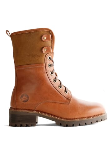 TRAVELIN' Leder-Boots "Myre" in Hellbraun