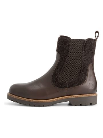 TRAVELIN' Leder-Chelsea-Boots in Braun