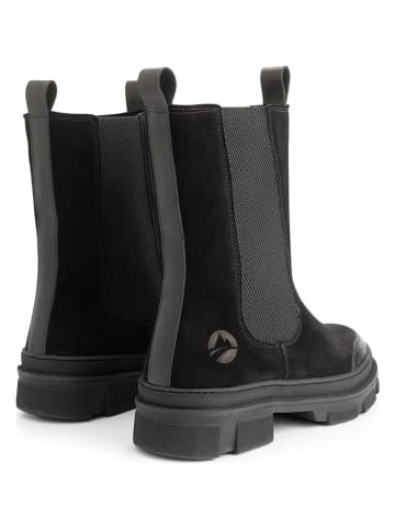 TRAVELIN' Leder-Chelsea-Boots in Schwarz