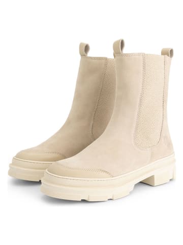 TRAVELIN' Leren chelseaboots beige