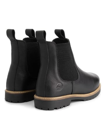 TRAVELIN' Leder-Chelsea-Boots in Schwarz