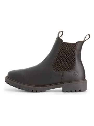 TRAVELIN' Leder-Chelsea-Boots "Sandnes" in Braun