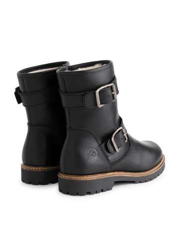 TRAVELIN' Leder-Boots "Skellerup" in Schwarz