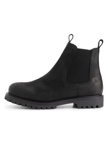 TRAVELIN' Leder-Chelsea-Boots in Schwarz