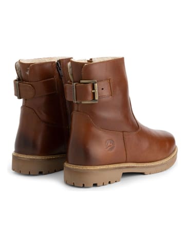 TRAVELIN' Skórzane botki "Tingvoll" w kolorze jasnobrązowym