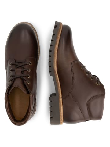 TRAVELIN' Skórzane trzewiki w kolorze brązowym