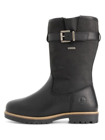 TRAVELIN' Skórzane botki "Vadso" w kolorze czarnym