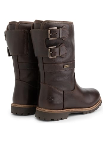 TRAVELIN' Skórzane kozaki "Yukon" w kolorze brązowym