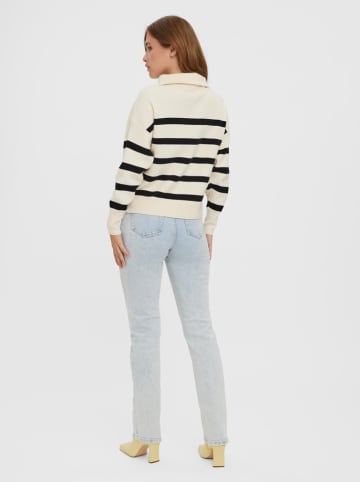 Vero Moda Sweter "Saba" w kolorze czarno-kremowym