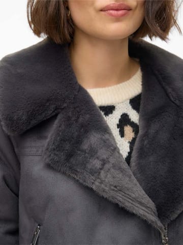 Vero Moda Kunstlederjacke "Peggy" in Grau