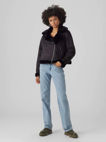Vero Moda Kunstleren jas "Peggy" zwart