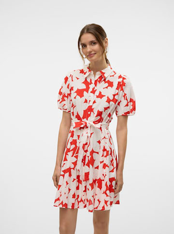 Vero Moda Sukienka w kolorze biało-czerwonym