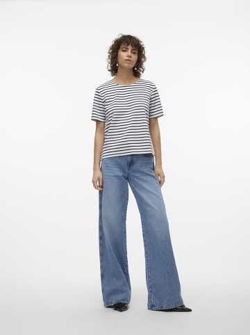 Vero Moda Shirt "Abby" donkerblauw/crème