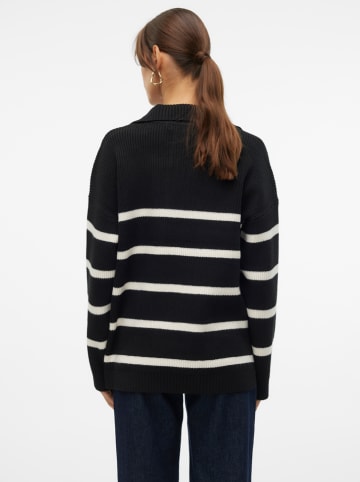 Vero Moda Pullover "Luna" in Schwarz/ Weiß