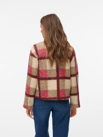 Vero Moda Teddyjacke in Beige/ Rosa