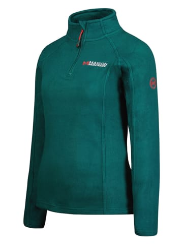 Maison Montaigne Fleece trui "Tumai" donkergroen