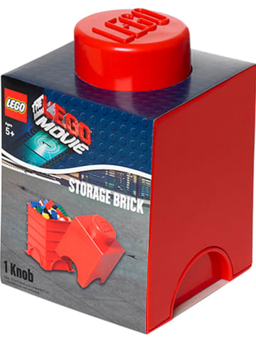 LEGO Pojemnik "Brick 1" w kolorze czerwonym - 12,5 x 18 x 12,5 cm