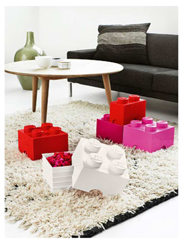 LEGO Aufbewahrungsbox "Brick 4" in Weiß - (B)25 x (H)18 x (T)25 cm