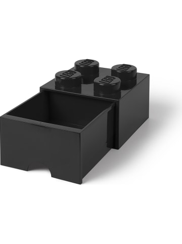 LEGO Ladebox "Brick 4" zwart - (B)25 x (H)18 x (D)25 cm