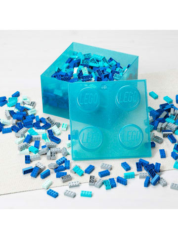 LEGO Opbergbox "Brick 4" lichtblauw - (B)25 x (H)18 x (D)25 cm