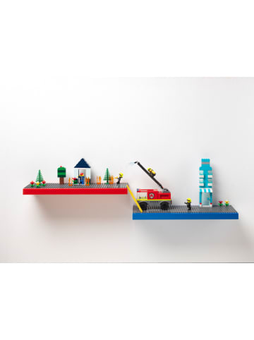 LEGO Wandmeubel rood - (B)38,5 x (H)2,5 x (D)15 cm