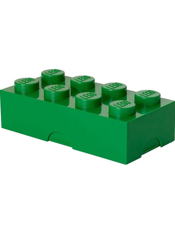 LEGO Pojemnik "Classic Brick 8" w kolorze zielonym na lunch - 20 x 7,3 x 10 cm
