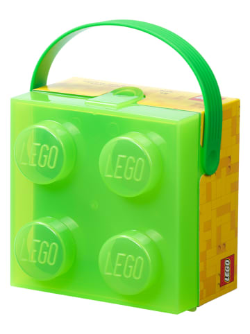 LEGO Lunchbox "Brick 4" groen - (B)16,5 x (H)11,6 x (D)17,3 cm