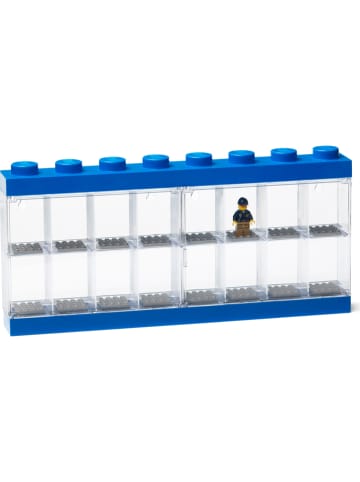 LEGO Vitrine voor figuren blauw - (B)38,2 x (H)18,4 x (D)4,7 cm