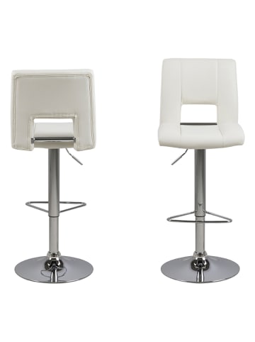 Actona Hockery barowe (2 szt.) "Sylvia" w kolorze białym - 41,5 x 115 x 52 cm