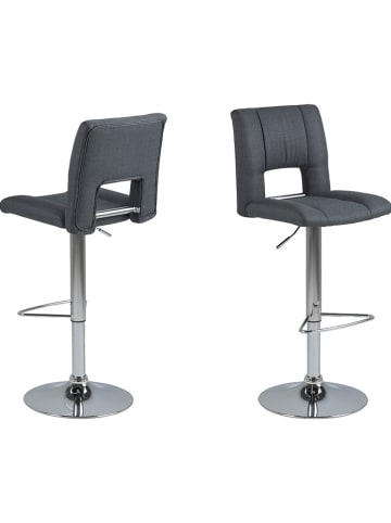 Actona 2er-Set: Barhocker "Sylvia" in Grau - (B)41,5 x (H)115 x (T)52 cm