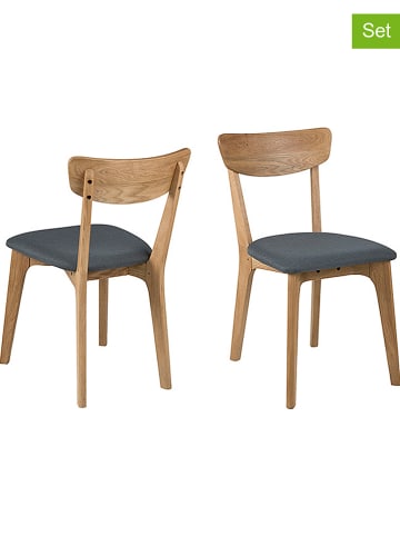 Actona Krzesła (2 szt.) "Taxi" w kolorze brązowo-szarym do jadalni - 45 x 84 x 49 cm