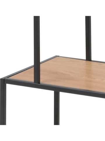 Actona Bücherregal "Seaford" in Hellbraun/ Schwarz - (B)77 x (H)114 x (T)35 cm