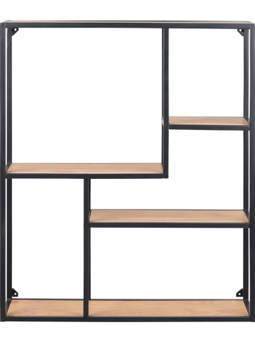 Actona Wandmeubel "Seaford" eikenkleurig/zwart - (B)75 x (H)91 x (D)20 cm
