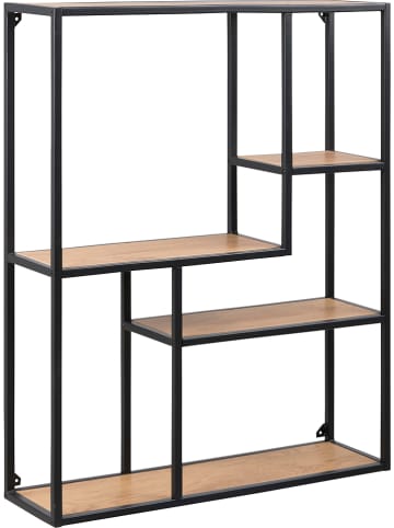 Actona Wandmeubel "Seaford" eikenkleurig/zwart - (B)75 x (H)91 x (D)20 cm