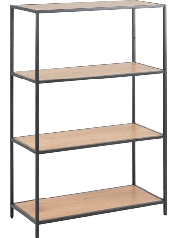 Actona Kast "Seaford" eikenkleurig/zwart - (B)77 x (H)114 x (D)35 cm