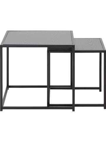 Actona Zweisatztische "Seaford" in Schwarz/ Grau