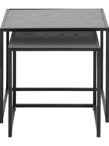 Actona Set van twee tafels "Seaford" zwart/grijs