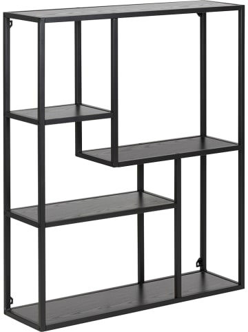 Actona Regał ścienny "Seaford" w kolorze czarnym - 75 x 91 x 20 cm