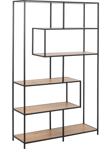 Actona Kast "Seaford" eikenkleurig/zwart - (B)114 x (H)185 x (D)35 cm