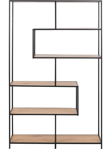 Actona Kast "Seaford" eikenkleurig/zwart - (B)114 x (H)185 x (D)35 cm