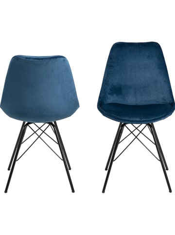 Actona 2er-Set: Esszimmerstühle "Eris" in Blau - (B)48,5 x (H)85,5 x (T)54 cm